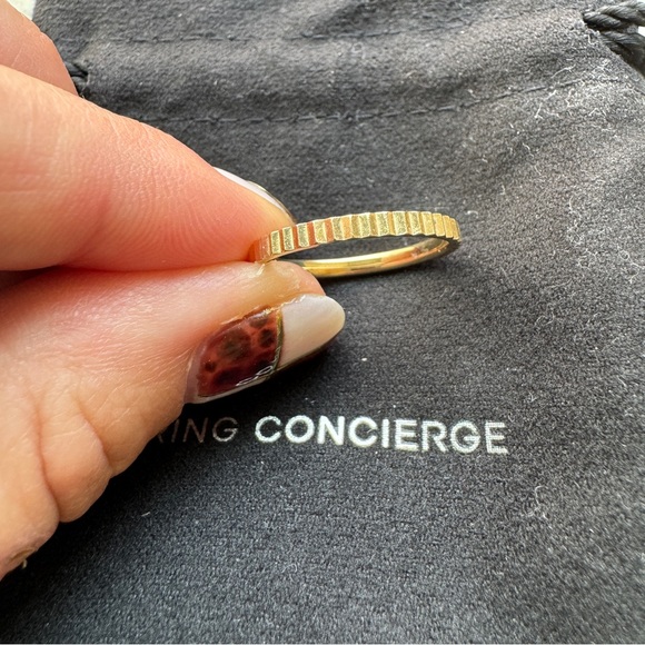 Ring Concierge Fluted Gold Stackable Ring - Picture 3 of 5